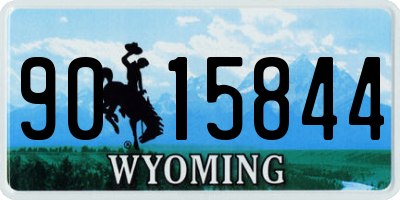 WY license plate 9015844
