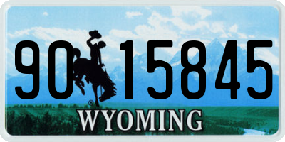 WY license plate 9015845