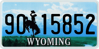 WY license plate 9015852