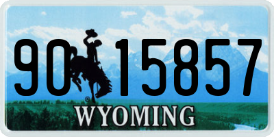 WY license plate 9015857