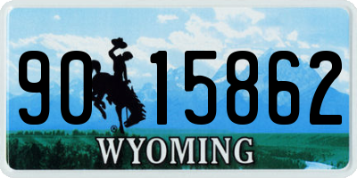 WY license plate 9015862