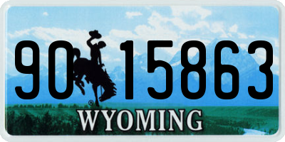 WY license plate 9015863