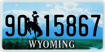 WY license plate 9015867