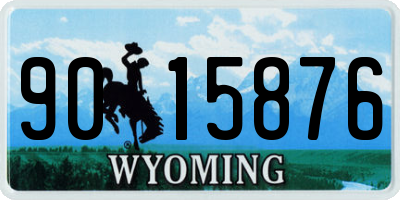 WY license plate 9015876