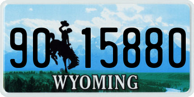 WY license plate 9015880