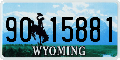 WY license plate 9015881
