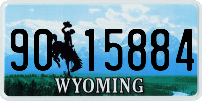 WY license plate 9015884