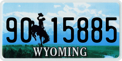 WY license plate 9015885