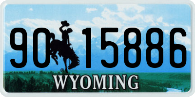 WY license plate 9015886
