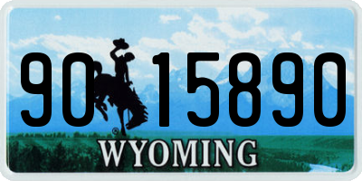 WY license plate 9015890