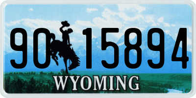 WY license plate 9015894