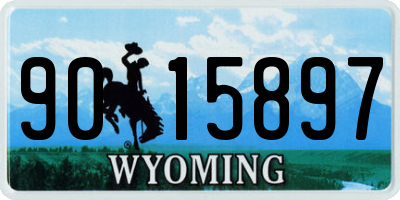 WY license plate 9015897