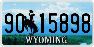 WY license plate 9015898