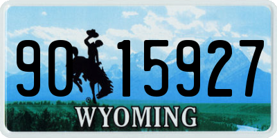 WY license plate 9015927