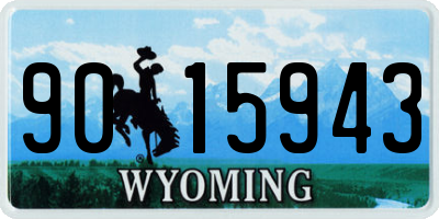 WY license plate 9015943
