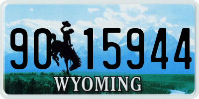 WY license plate 9015944