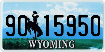 WY license plate 9015950