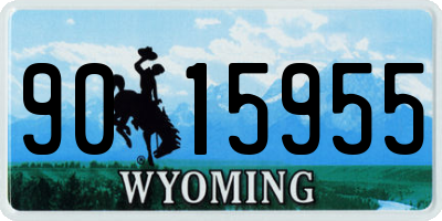 WY license plate 9015955