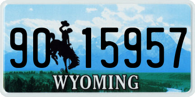 WY license plate 9015957