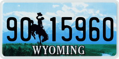 WY license plate 9015960