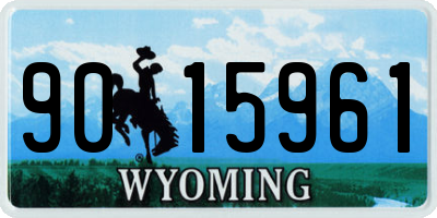 WY license plate 9015961