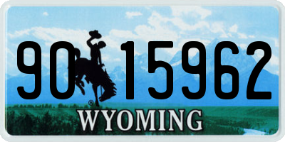 WY license plate 9015962