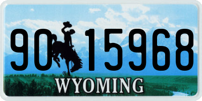 WY license plate 9015968