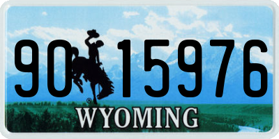 WY license plate 9015976