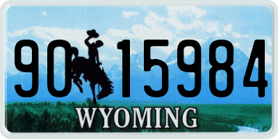 WY license plate 9015984