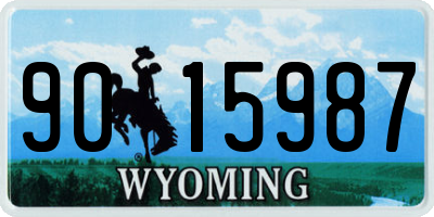 WY license plate 9015987