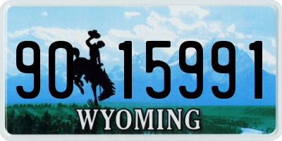 WY license plate 9015991