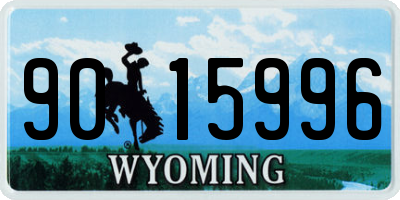 WY license plate 9015996