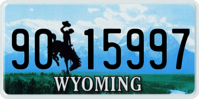 WY license plate 9015997