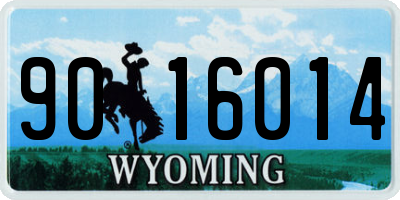 WY license plate 9016014