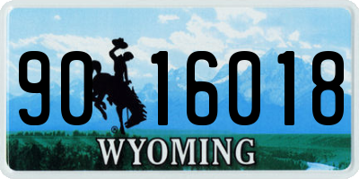 WY license plate 9016018