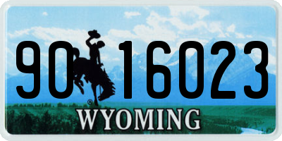 WY license plate 9016023