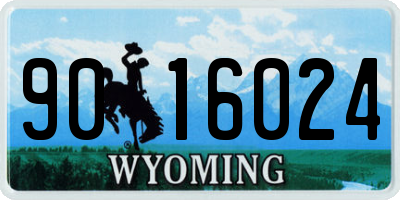 WY license plate 9016024