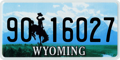 WY license plate 9016027