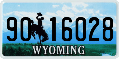WY license plate 9016028