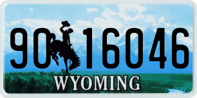 WY license plate 9016046