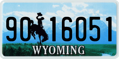 WY license plate 9016051