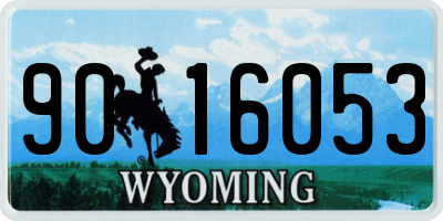 WY license plate 9016053