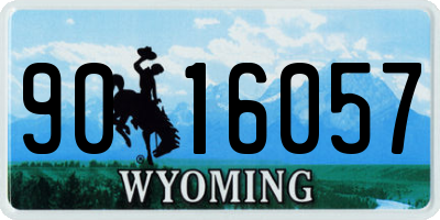 WY license plate 9016057