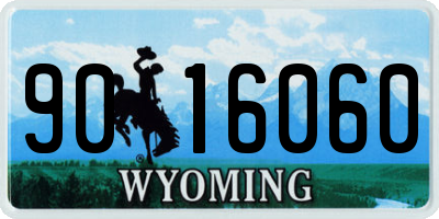 WY license plate 9016060