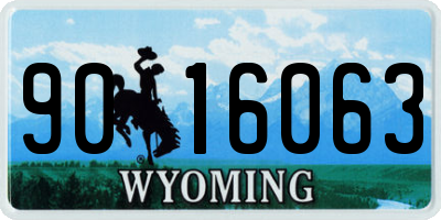 WY license plate 9016063