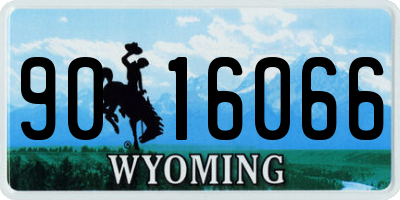 WY license plate 9016066
