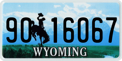 WY license plate 9016067