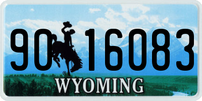 WY license plate 9016083
