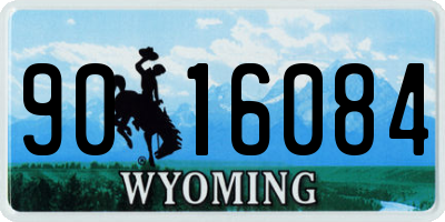 WY license plate 9016084