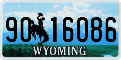 WY license plate 9016086